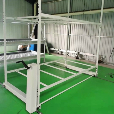 4'X8' Mobile Vertical Multi Cucumber Growing Rack Greenhouse Indoor Ebb And Flow Rolling Tables